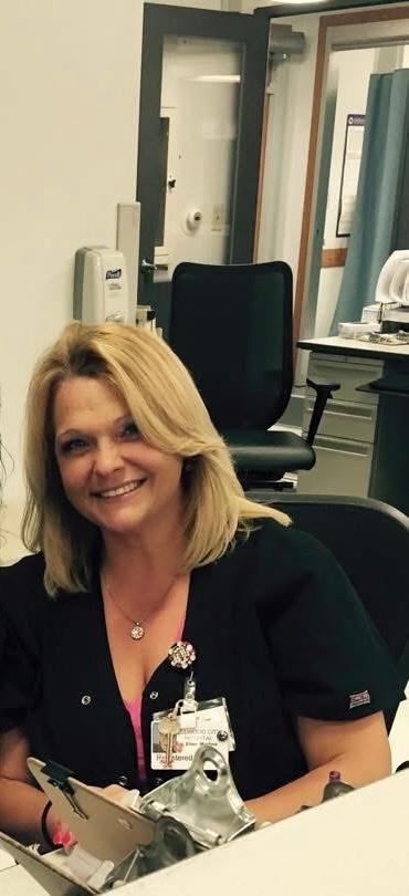 Dr. Riccio working in the emergency department
